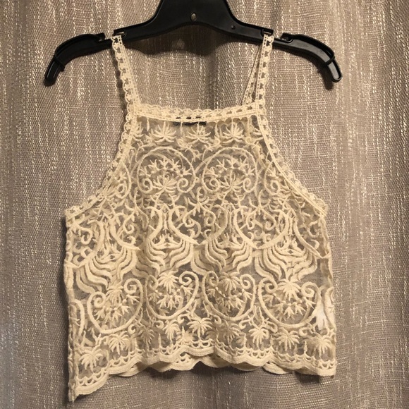 Soprano Lace Sheer Tank Top - Size S - Picture 4 of 4